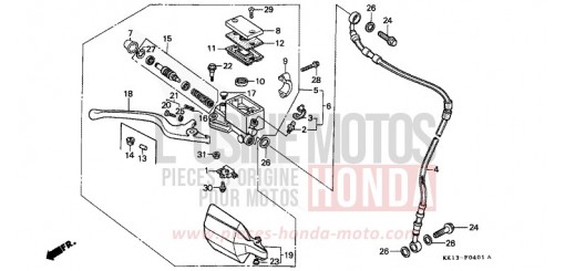 VORDERRADBREMSE (2) XR250RM de 1991